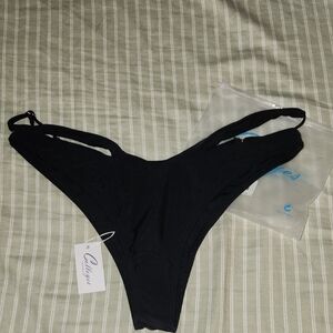 Black Strappy Bikini Bottom